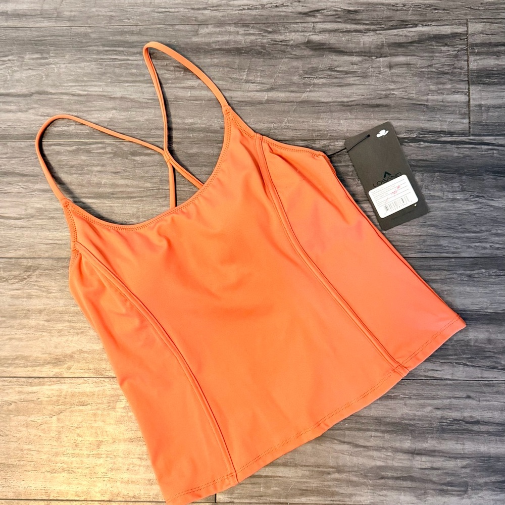 Losano Sculptlux Contour Tank Baked Clay Coral Size M NWT